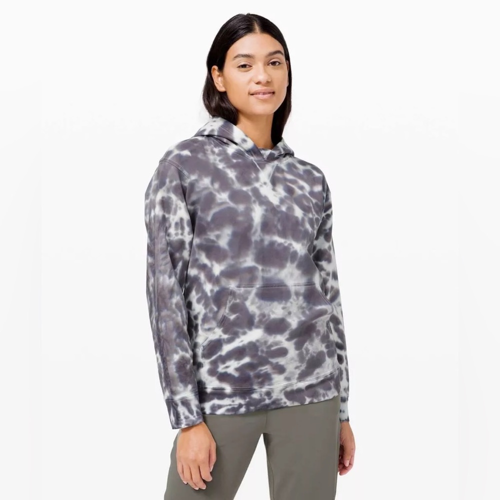 Lululemon All Yours Hoodie Tie Dye *Fleece - Marmoleado Tie Dye Graphite Grey